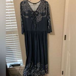 3/4 sleeve maxi dress